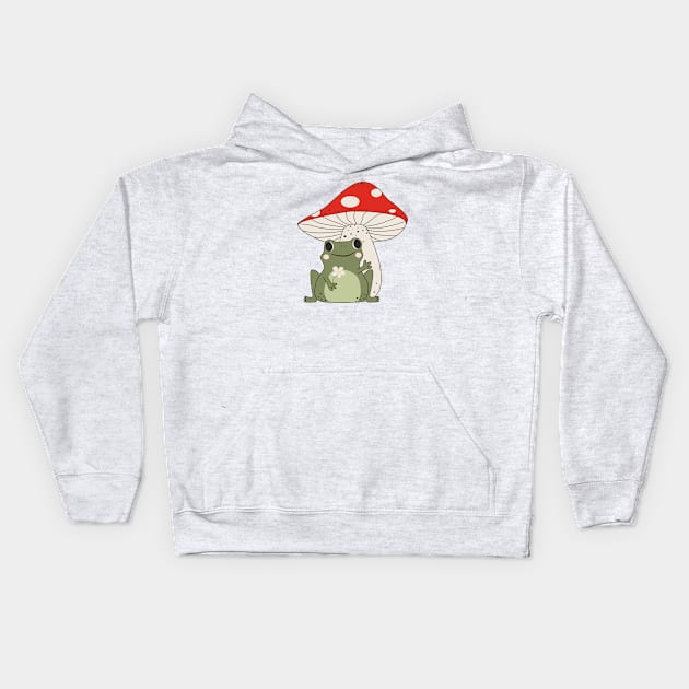 Happy Froggy Kids Hoodie by ameemax